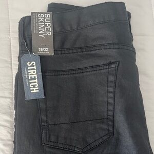 Aeropostale Men's Black Super Skinny Jeans